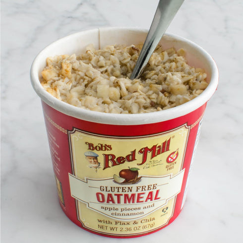 Pack 1 (Pack 12) Bob's Red Mill Oatmeal Cup Variety (Classic, Maple, Apple), cup of - Non GMO, Whole Grain, Kosher