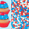 Sprinkle Deco Patriotic 4th of July Red White & Blue Edible Sugar Star Sprinkles for Cakes and Cupcakes, 4 oz