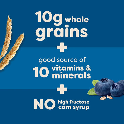 (6 48 Count) Nutri-Grain Soft Baked Breakfast Bars, Kids Snacks, Whole Grain, Blueberry Boxes