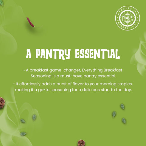 Breakfast Seasoning 2.3 oz with Dual Sifter Cap, Sweet Spicy Blend for Bagels, Scramble, Sausages, Vegan by Pride of