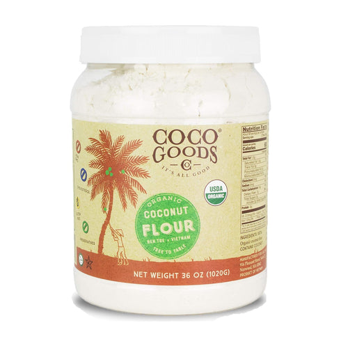 36 oz/2.25 lbs CocoGoodsCo Vietnam Single-Origin Organic Coconut Flour