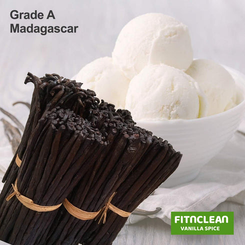 25 Organic Madagascar Vanilla Beans Grade A for Extract, Cooking and Baking by FITNCLEAN VANILLA| Certified USDA