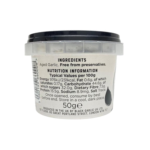 The Original Black 50g 100% Garlic Sweet & Savoury Peeled Cloves - Gourmet, Aged to Perfection, Ready-to-Eat, Natural