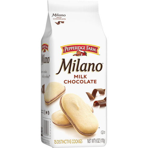 6 OZ (15 Pepperidge Farm Milano Milk Chocolate Cookies, Bag Cookies)