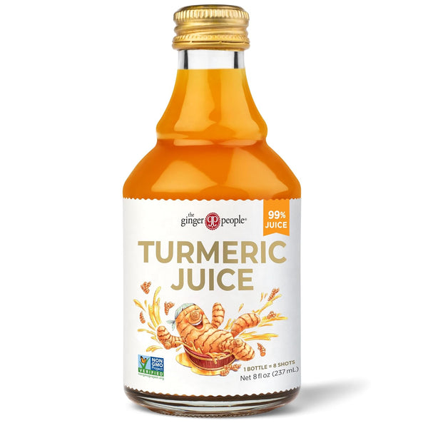 The Ginger People Fiji Turmeric Juice, 8 oz Glass Bottle (Pack of