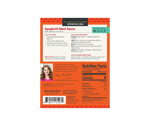(4 Pack) Spicekick Spaghetti Seasoning Mix | Italian Seasoning Mix, Gluten Free Spices, Spice Kits, No Sugar