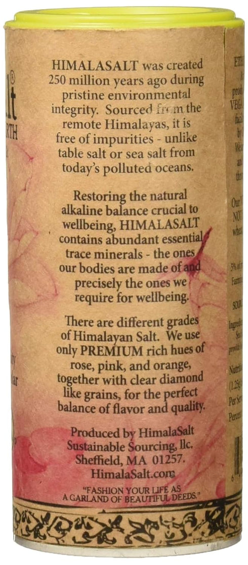 HimalaSalt Primordial Himalayan Sea Salt, Fine Grain Shaker, 6 Ounce