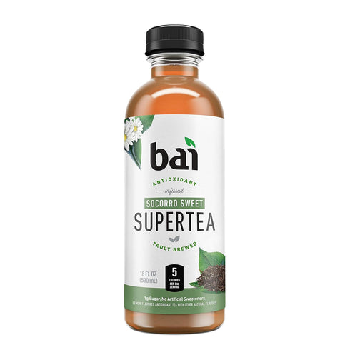 Bai Iced Tea, Socorro Sweet, Antioxidant Infused Supertea, 18 Fluid Ounce Bottle