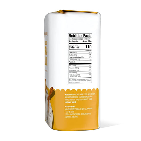 5 Lb Amazon Grocery, Enriched Bread Flour, Unbleached