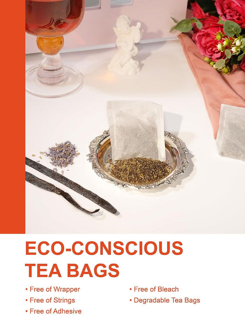 100 Count TeeLux Paris Breakfast Tea Bags, Blend Black Tea with Natural Vanilla & Bergamot Flavor, Robust & Smooth