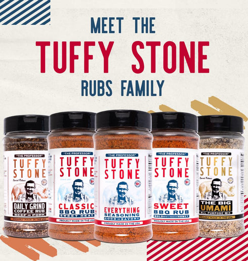 6x 10 oz Tuffy Stone Sweet BBQ Rub | World Barbecue Grand Champion | Honey-Infused BBQ Seasoning | Perfect Pork
