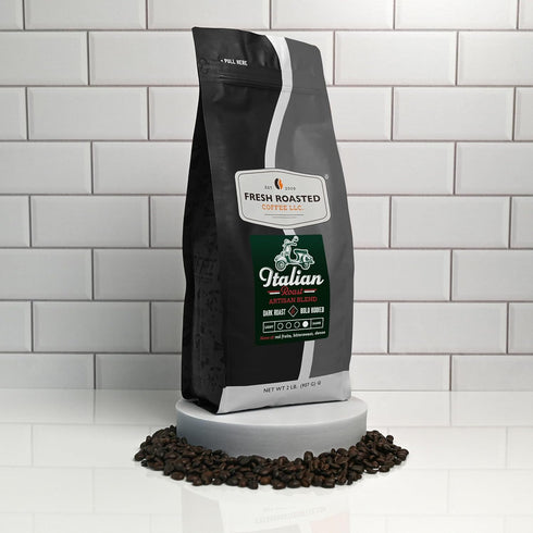2 lb (32 oz), Fresh Roasted Coffee, Italian Roast, Dark, Kosher, Whole Bean