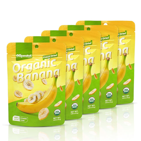 5 Pack Banana Chips Crispy & Sweet Dried Banana Slices, No Sugar