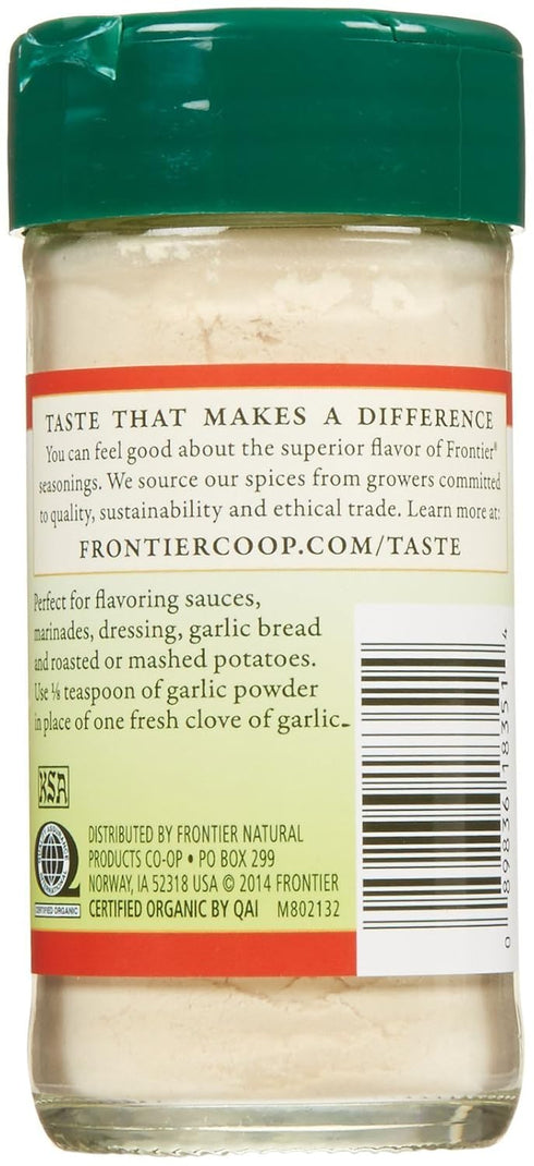 Frontier Organic Garlic Spice - Powder - 2.33 Ounces