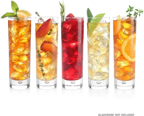 5 Count 24 oz. Tea Forte Tea Over Ice Sampler Premium Organic Caffeine-Free and Caffeinated Assorted Iced Tea Blends