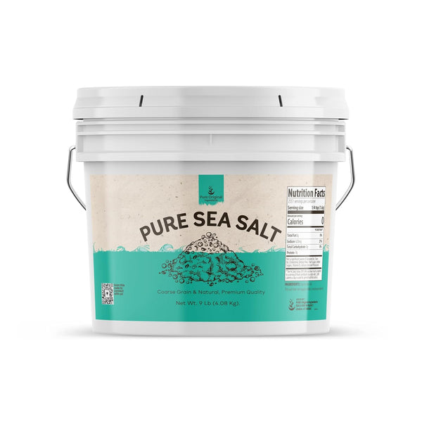 Pure Original Ingredients Sea Salt (1 Gallon) Coarse Grain, Sourced From Spain,