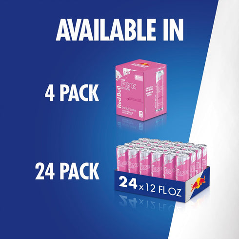 114mg 12 Oz, 6 Packs 4 (Pack 24) Red Bull Wild Berries, Pink Edition, with Caffeine plus Taurine & B Vitamins, Fl