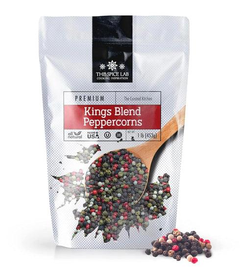 The Spice Lab Rainbow Peppercorns - Mixed Peppercorns Whole 1 Pound Resealable