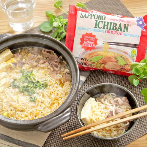 Pinstar Premium Pack, 6 4 Pack (24 Pack) Sapporo Japanese Ramen Variety Traditional Authentic Flavors - Original, Beef