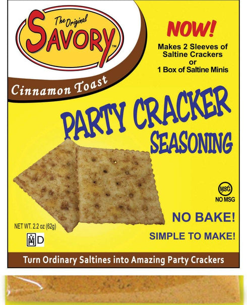 Savory Saltine Seasoning - 1.4 Ounce Savory & Sweet Sampler Set, 2 Flavors, 4 Pack