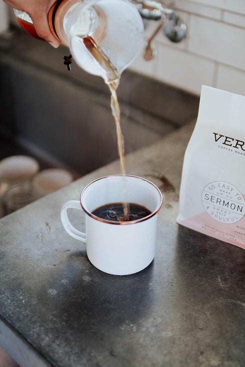 12oz Verve Coffee Roasters Whole Bean Coffee Sermon Blend | Medium Roast, Brewed or Espresso, Direct Trade, Resealable