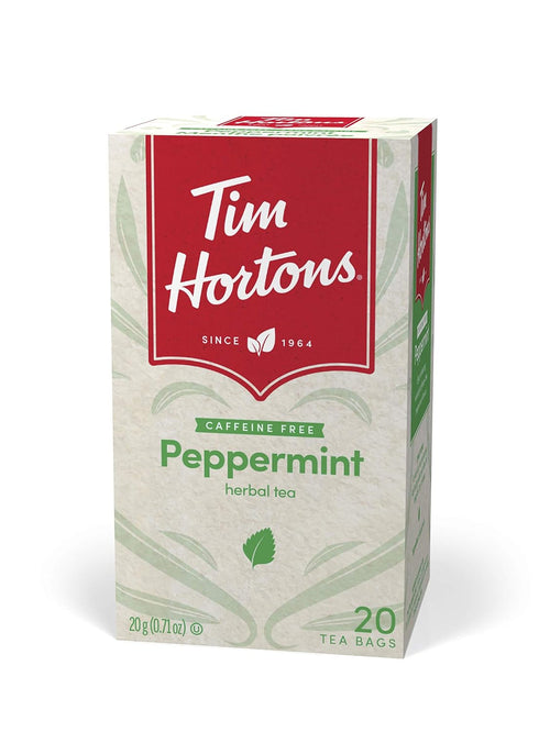 Tim Hortons Peppermint Tea Bags, 20 count, 40g | 1.4oz, Imported from Canada