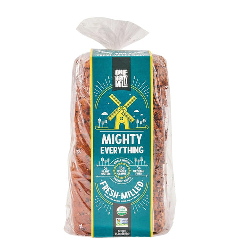 ONE MIGHTY MILL Organic Whole Wheat Everything Bread, 24.5 OZ