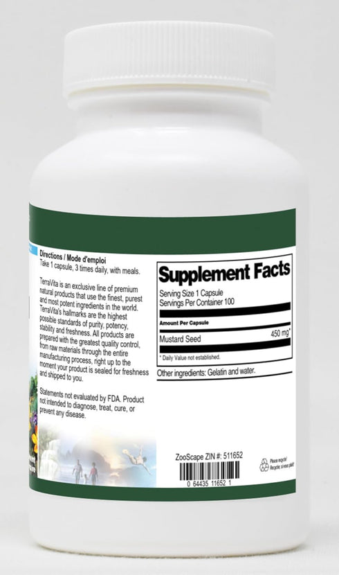 Terravita 450 (100 511652) Mustard Seed - mg Capsules, ZIN: