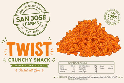 Generic 1 lb. Duritos Twist Mexican Wheat Snacks for Frying Churro & Cinnamon Sugar Twists Chicharrones de Harina