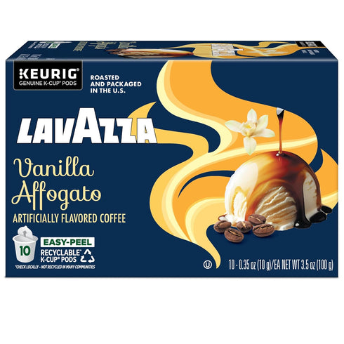 60-Count (6 Packs 10) Lavazza Vanilla Affogato Coffee, Single Serve Keurig K-Cup Pods, Flavored Coffee, Box