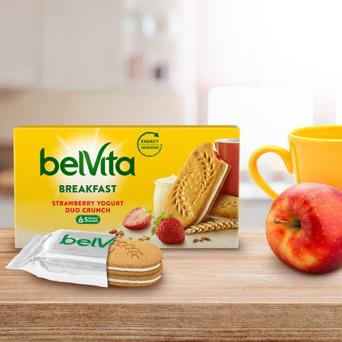 Pack 8 (8 5 40 Kraft Belvita Strawberry Yogurt Crunch of Boxes of bars, Total Bars)
