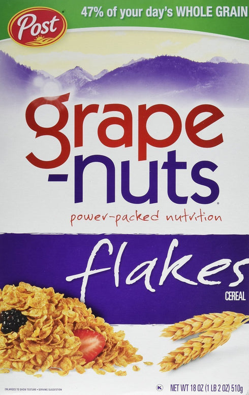 Post Grape-Nuts Cereal, Flakes, 18 oz, (pack of 3)