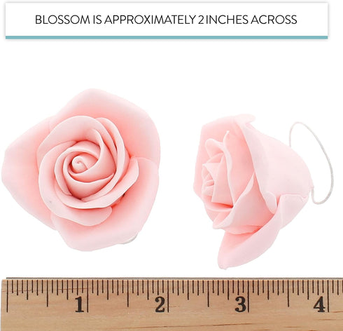 2 Inch, 8 Count Global Sugar Art Peace Rose Sugar Cake Flowers Pink by Chef Alan Tetreault