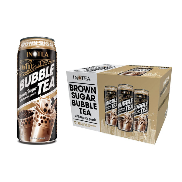 (Pack of 12) INOTEA Bubble Tea Brown Sugar Flavor. Ready to Drink