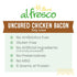 Al Fresco 3 oz Fully Cooked Uncured Chicken Bacon