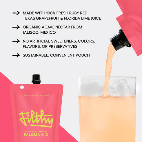 32 Oz Filthy Paloma Mix, Premium Cocktail Mixer, All-Natural, Non-GMO, Vegan & Gluten-Free, Made with Fresh Ruby Red