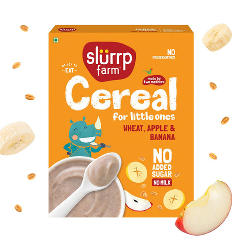 Slurrp Farm Healthy Cereal for Kids | Wheat, Apple & Banana |