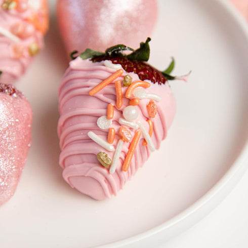 Sweets Indeed Sprinkles - Peach Rose Gold Edible Sprinkle Mix for Cake Decorations, Baking, Ice Cream, Cookies