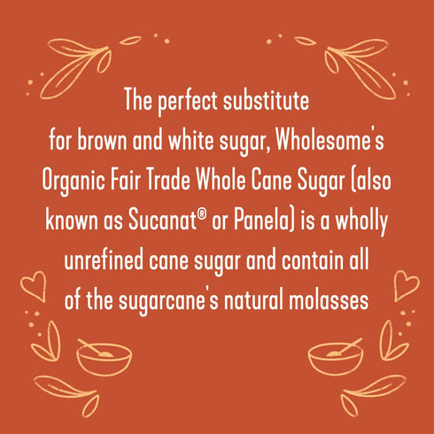 32-Ounce (Pack 2) Wholesome Sweeteners Organic Sucanat Panela Whole Cane Sugar, Fair Trade, Non-GMO Project Verified