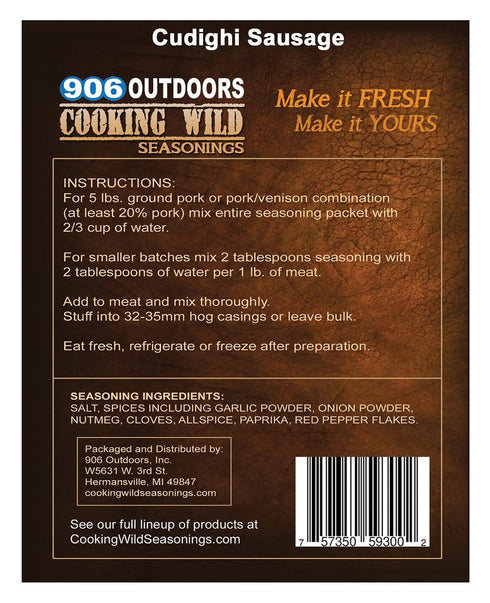 Cooking Wild Seasonings 6 Pack, 30 22.3 oz FRESH SAUSAGE Seasoning Variety Seasons up to pounds of Wild Game