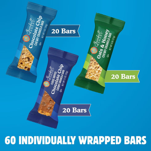 Pack, 3 Pack, 60 Sunbelt Bakery Fan Favorite Flavor Chewy Granola Bar Variety Piece Assortment
