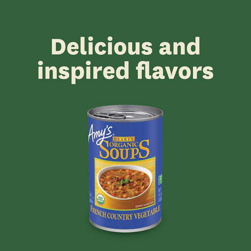 Country 14.4 (Pack 12) Amy's Hearty Organic Soups, French Vegetable, Ounce
