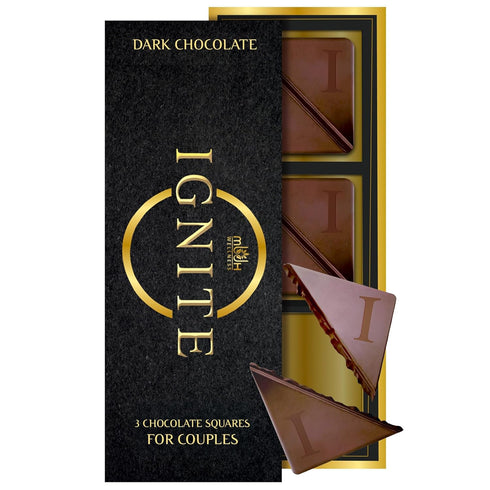 Ignite Dark Chocolate Bars Premium 60% Cocoa Squares for Couples Luxurious Dark