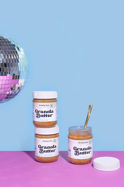 8 KWEEN Oat Haus Birthday Cake Granola Butter | Peanut-free, Almond (Tree-Nut) Free, & School-Safe (Top Allergen Free)