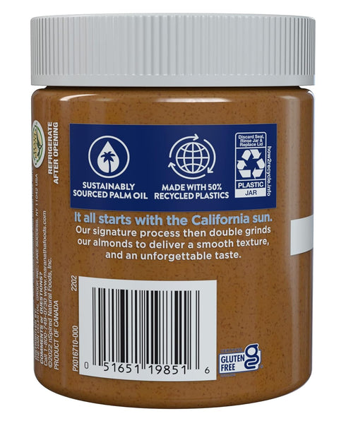 12 oz (Pack 2) MaraNatha No Stir Creamy Roasted Vanilla Almond Butter, Jar