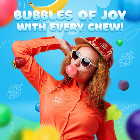 1 Inch 3.8 Lb Gumballs for Gumball Machine - Large Gumballs - Assorted Fruit Flavored Bubble Gum for Kids - Sweet Gum