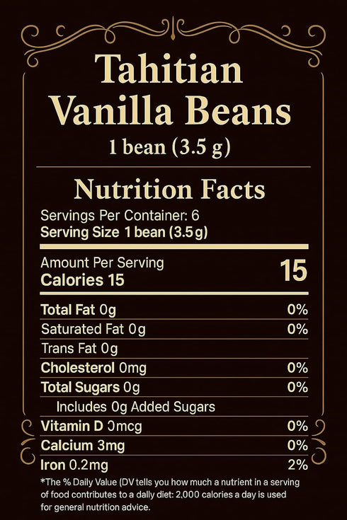 12 12-Pack Large Tahitian Vanilla Beans - Vacuum Sealed Grade A Vanilla Pods - Rich, Creamy Flavor & Aroma