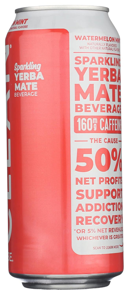 16 Clean Cause Organic Sparkling Watermelon Mint Yerba Mate, FZ