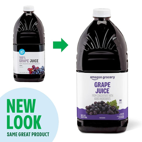 64 OZ Amazon Grocery, Grape Juice, Fl