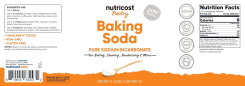 Nutricost Baking Soda, 2 LBS for Baking, Cleaning, Deodorizing, and More